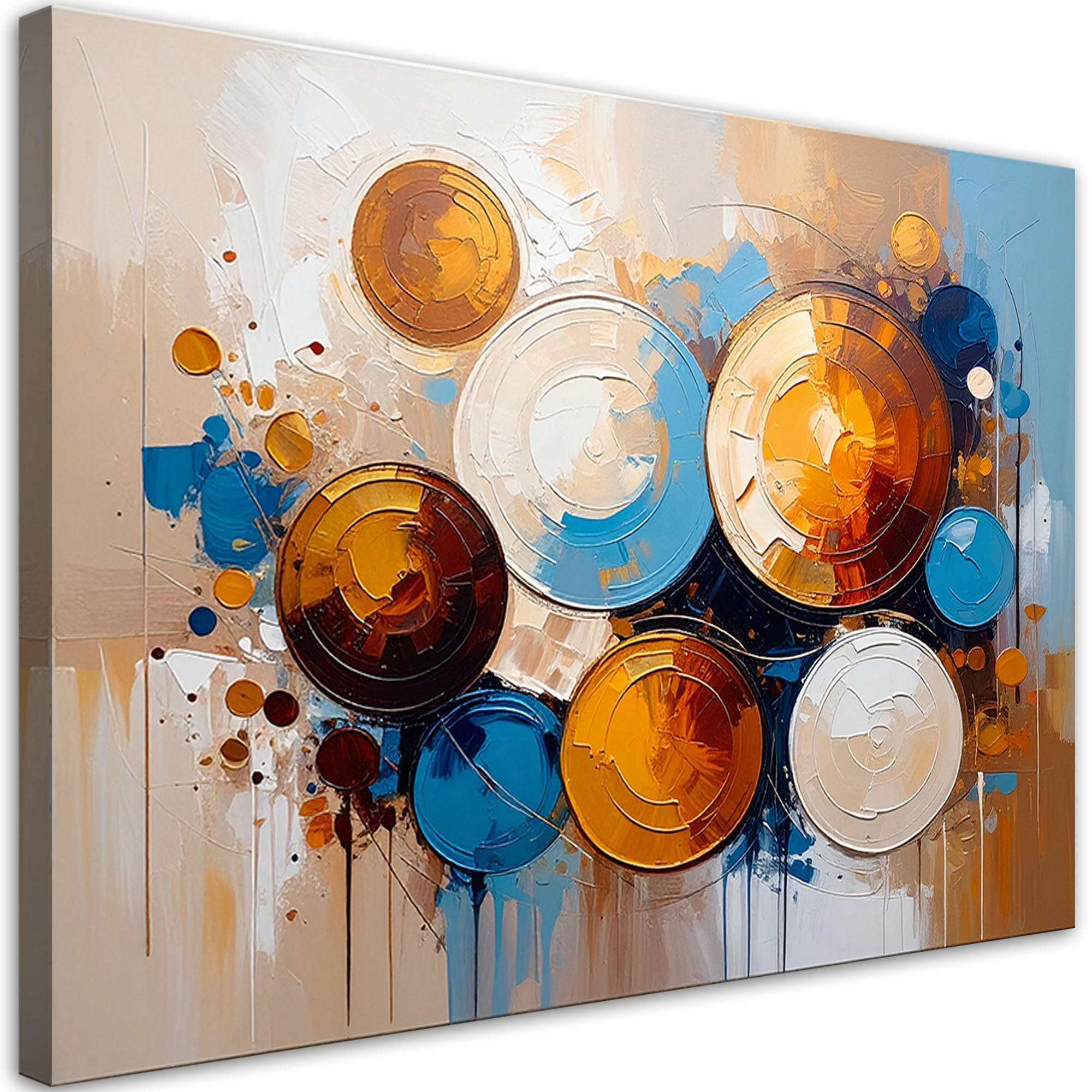 Feeby Leinwandbild Beige 120x80 cm