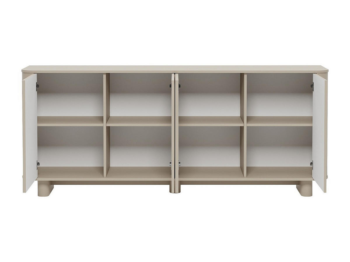 SIDEBOARD - 4 Türen - Taupe - BRISTANA - Braun, Holz (200/85/40cm) - Vente-Unique