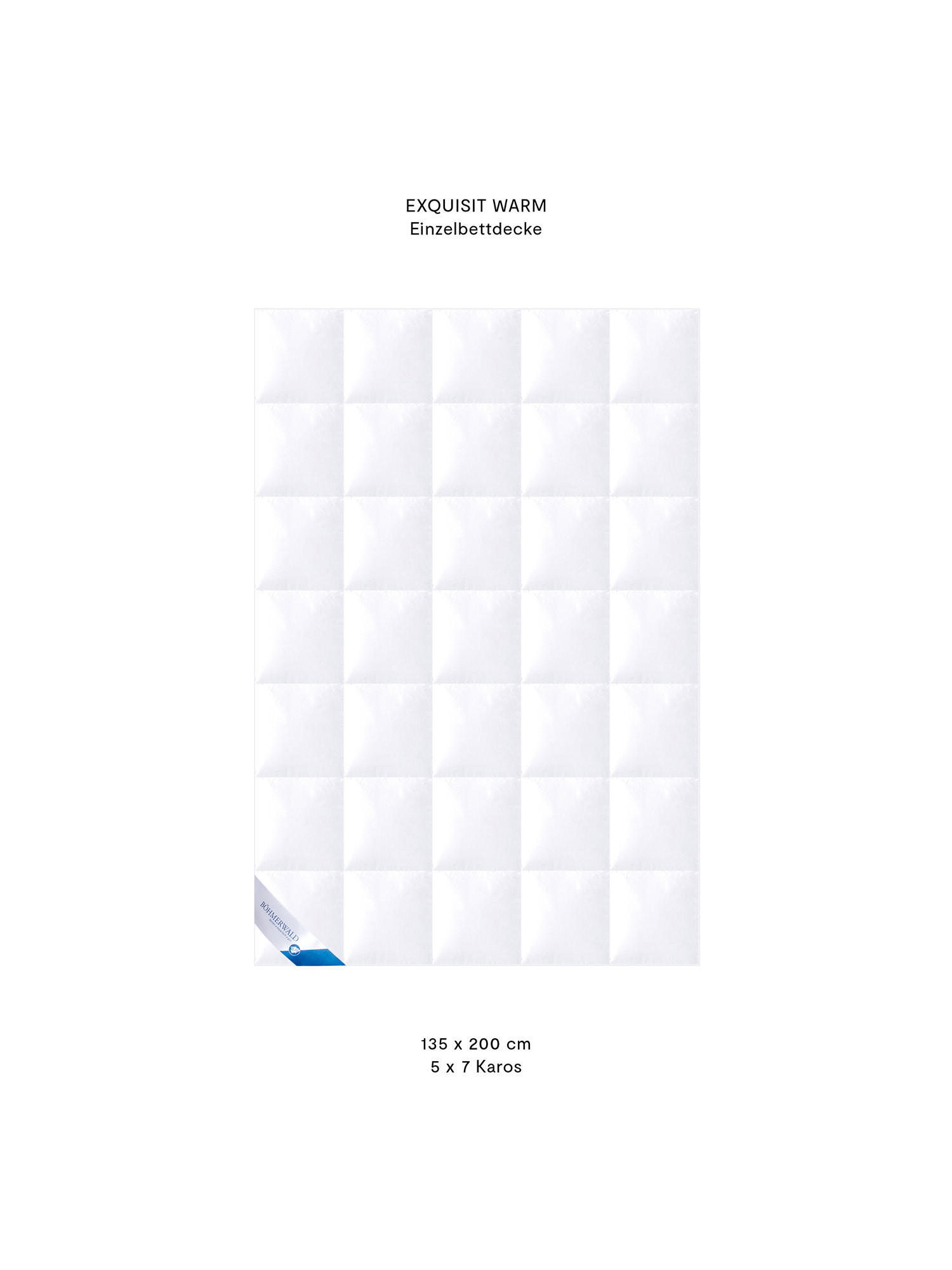 WINTERBETTDECKE EXQUISIT Gänsedaunen warm - Weiß, Naturmaterialien/Textil (135/200cm) - Böhmerwald