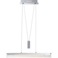 LED HÄNGELEUCHTE ISMETA Silber Glas - Silberfarben, Glas (80/80/160cm) - Globo Lighting