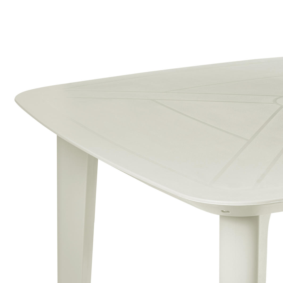 GARTENTISCH 86/86 cm Hellbeige Sorico - Beige, Kunststoff (86/86/77cm) - Beliani