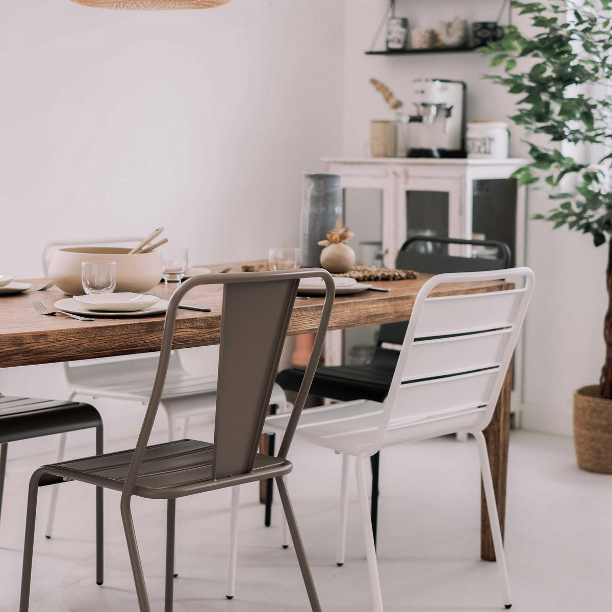 GARTENSTUHL, Taupe - Taupe, Metall (43/83/49cm) - Oviala