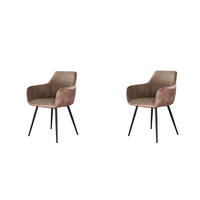 ESSZIMMERSTUHL Rib Beige 59/57/85 cm 2er-Set - Beige, Textil (57/85/59cm) - Hoyz Collection