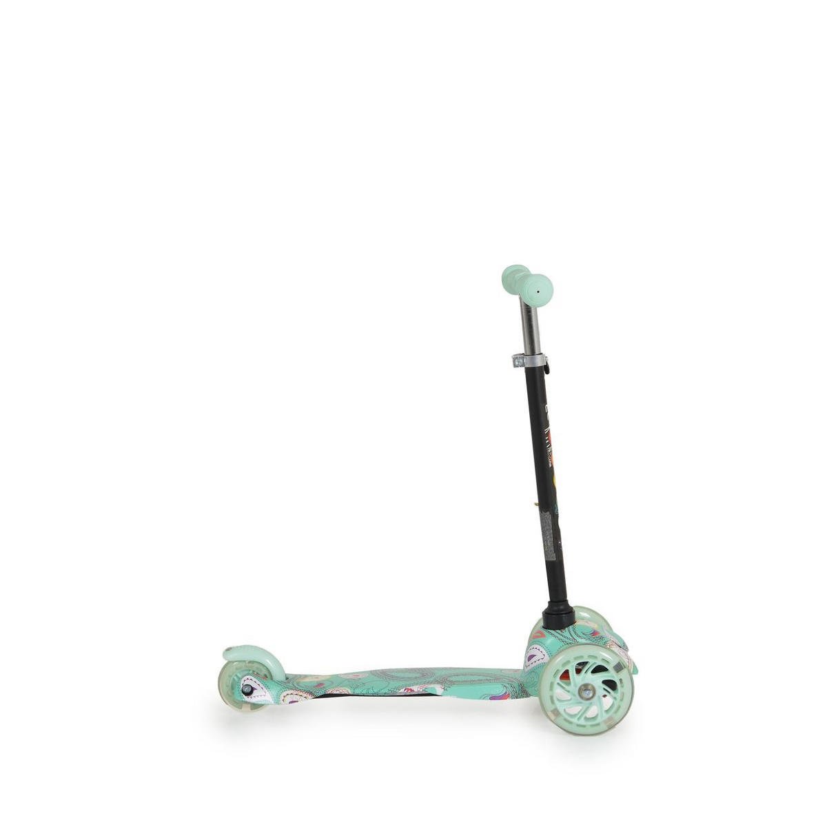 KINDERROLLER Fidget grün höhenverstellbar, PU-Räder, Wasserdruck, ABEC-7 - Grün, Metall (54/23/72cm) - Moni