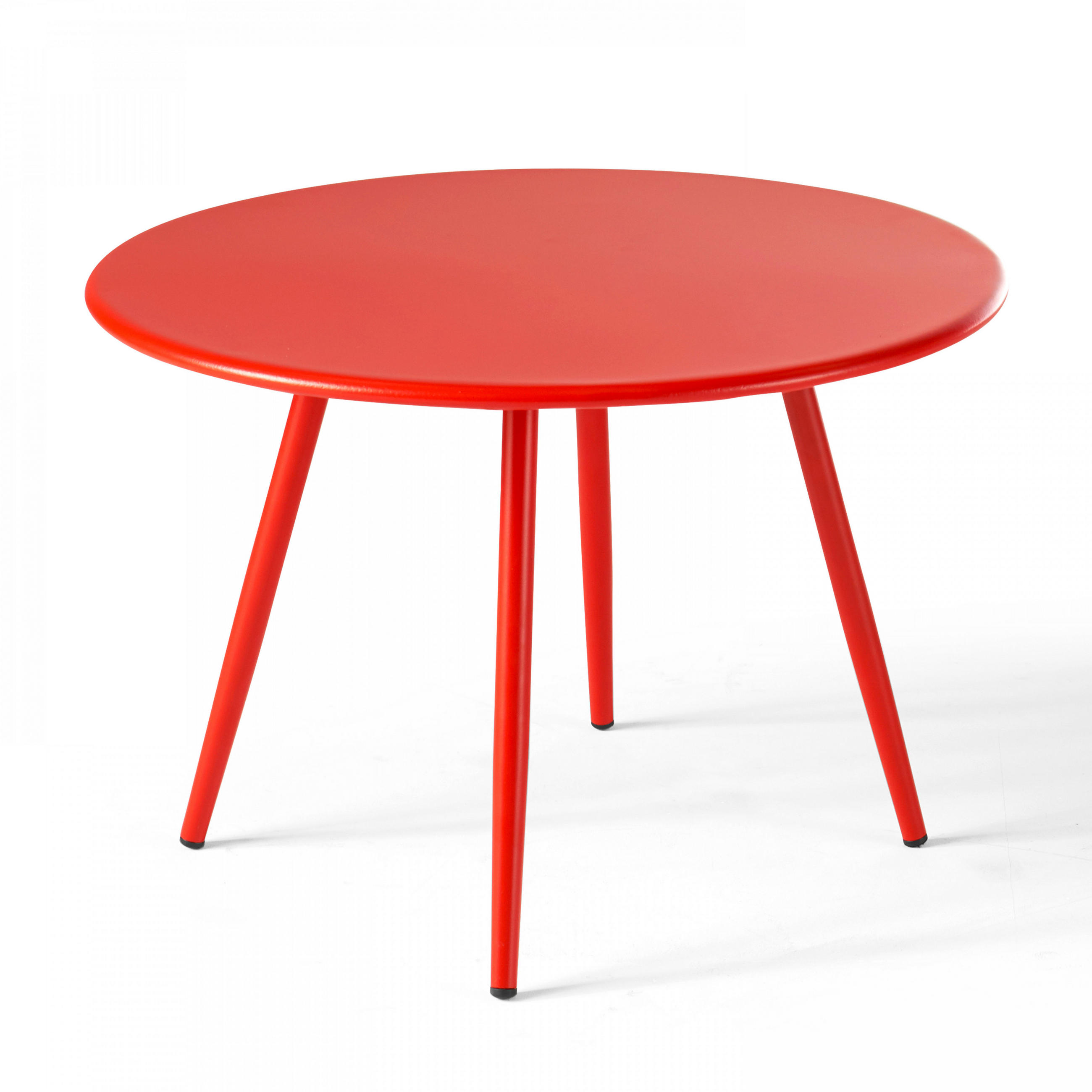 GARTEN-LOUNGETISCH, Rot - Rot, Metall (40/40/30cm) - Oviala