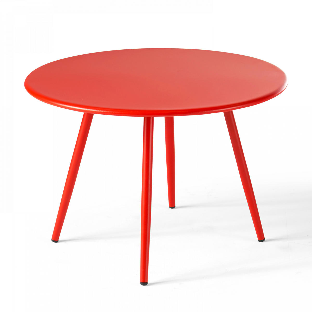 GARTEN-LOUNGETISCH 2-tlg., Rot - Rot, Metall (90/50/34cm) - Oviala