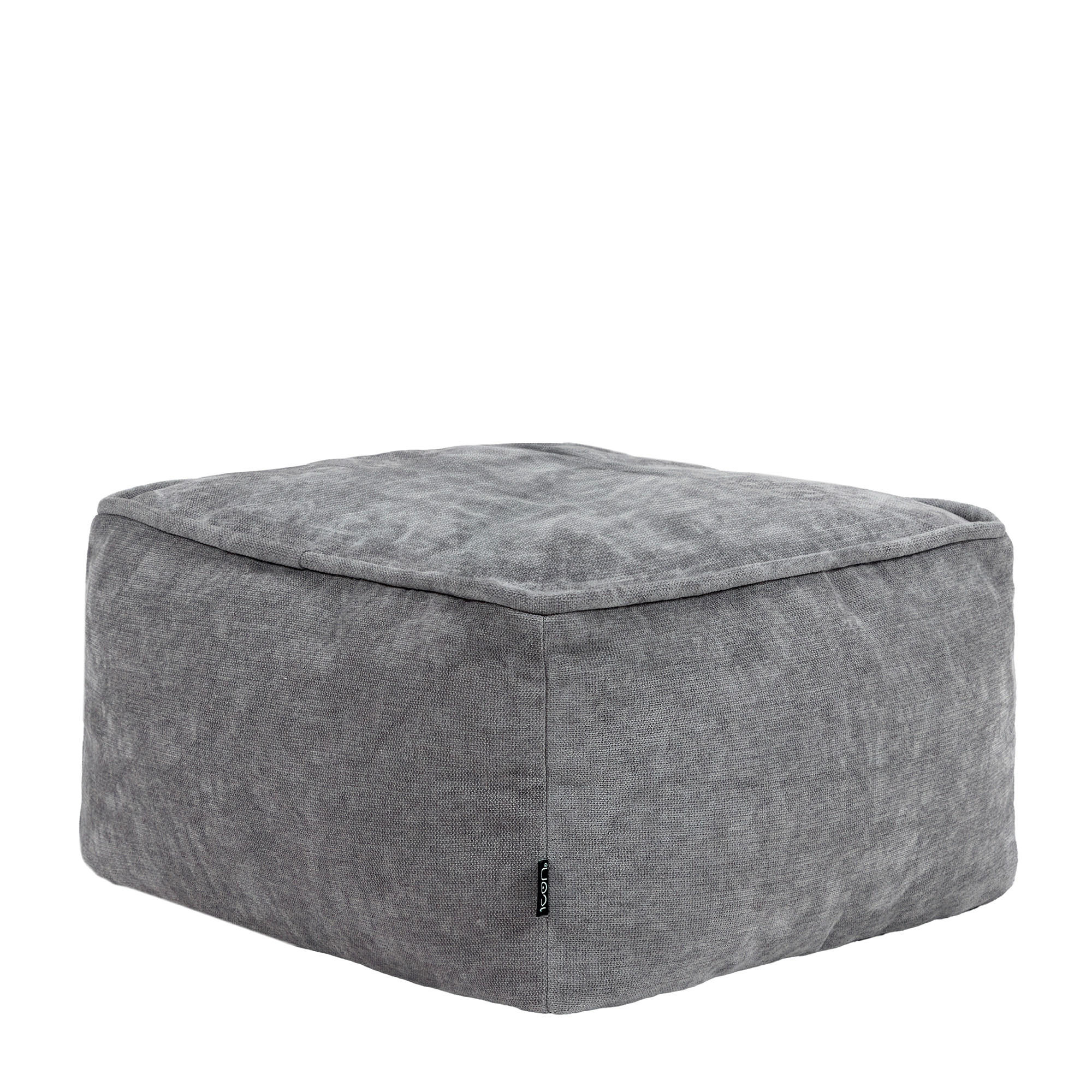 SITZPOUF Chenille Amara - Grau, Kunststoff/Textil (40/24/40cm) - icon