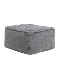 SITZPOUF Chenille Amara - Grau, Kunststoff/Textil (40/24/40cm) - icon