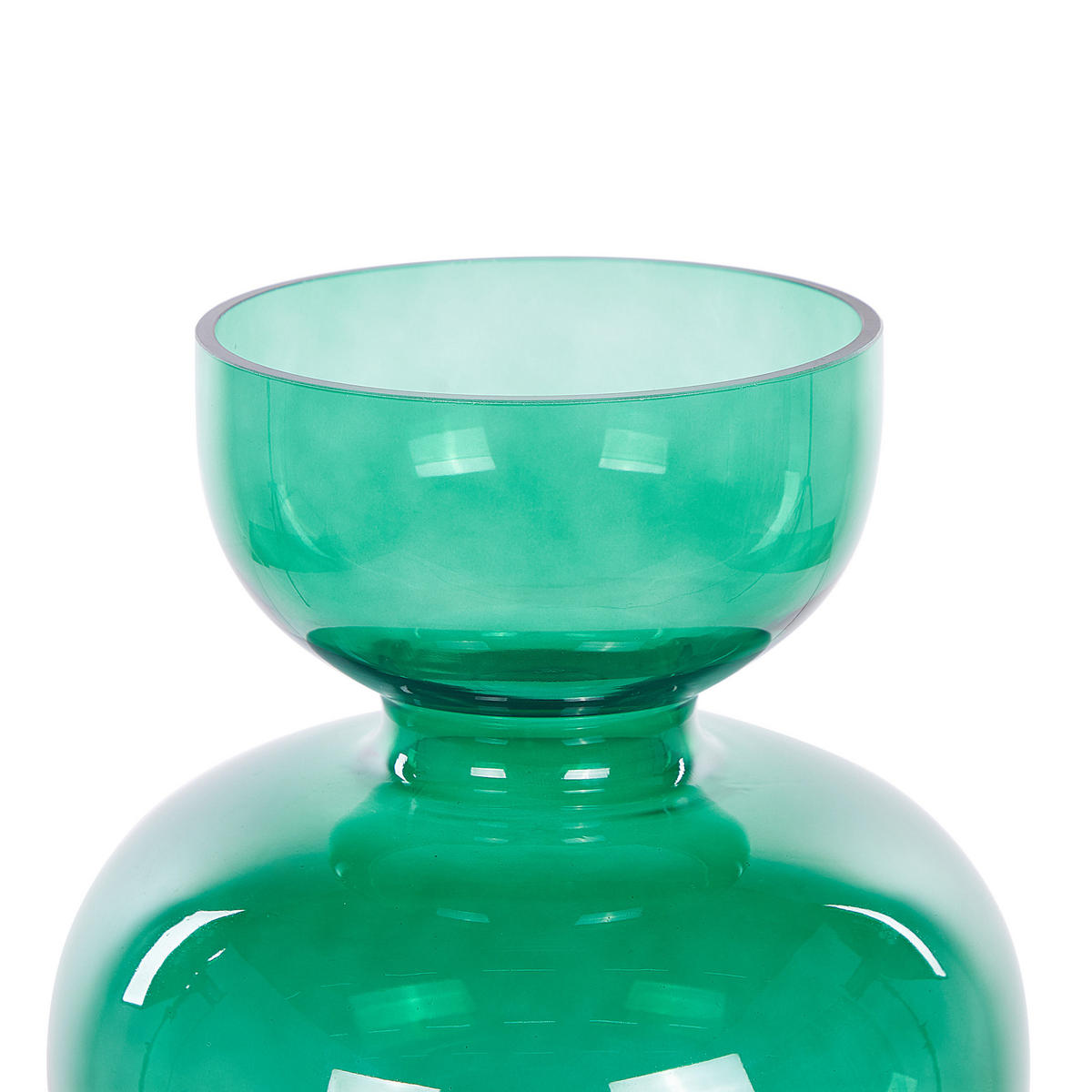 BLUMENVASE Glas grün Palaia - Grün, Glas (27cm) - Beliani