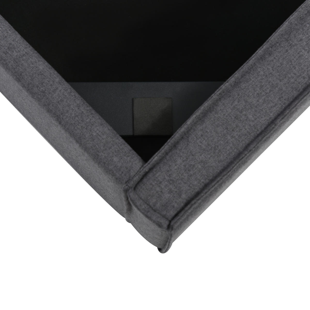 POLSTERBETT aus Baumwolle 90x200 cm in Grau mit Bettkasten & Hubzylinder - Grau, Textil (90/200cm) - Modfu