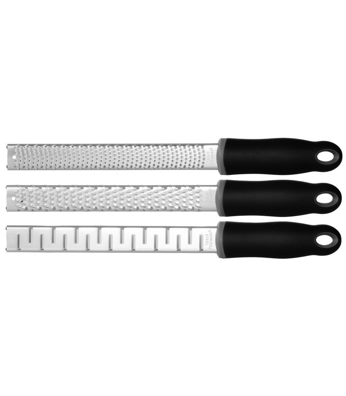 REIBEISEN Reiben (grob - mittel - fein) - 21 cm - 3 Stück - Silberfarben, Metall (3/2/33cm) - Sareva