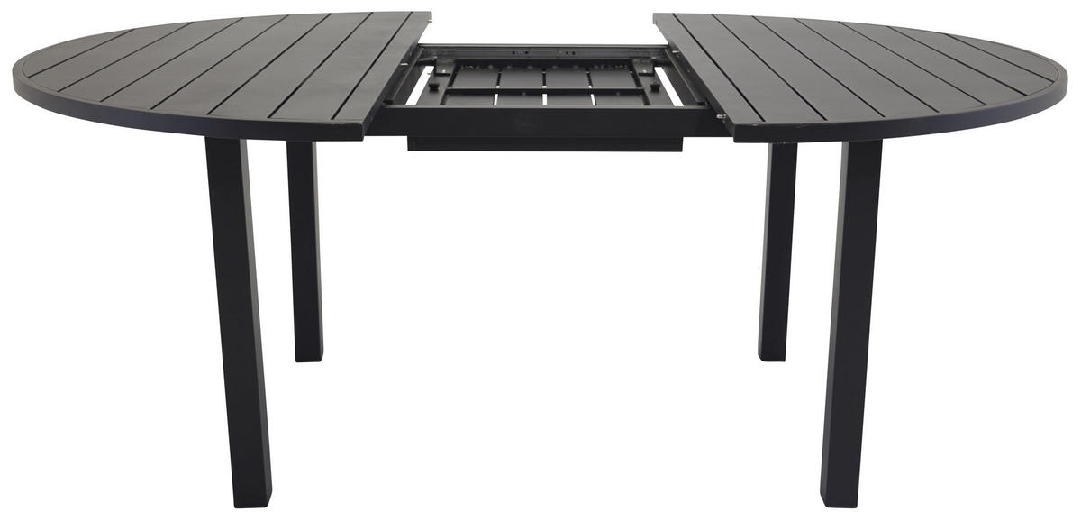GARTENTISCH Schwarz - Schwarz, Holzwerkstoff (120/120/74cm) - ebuy24