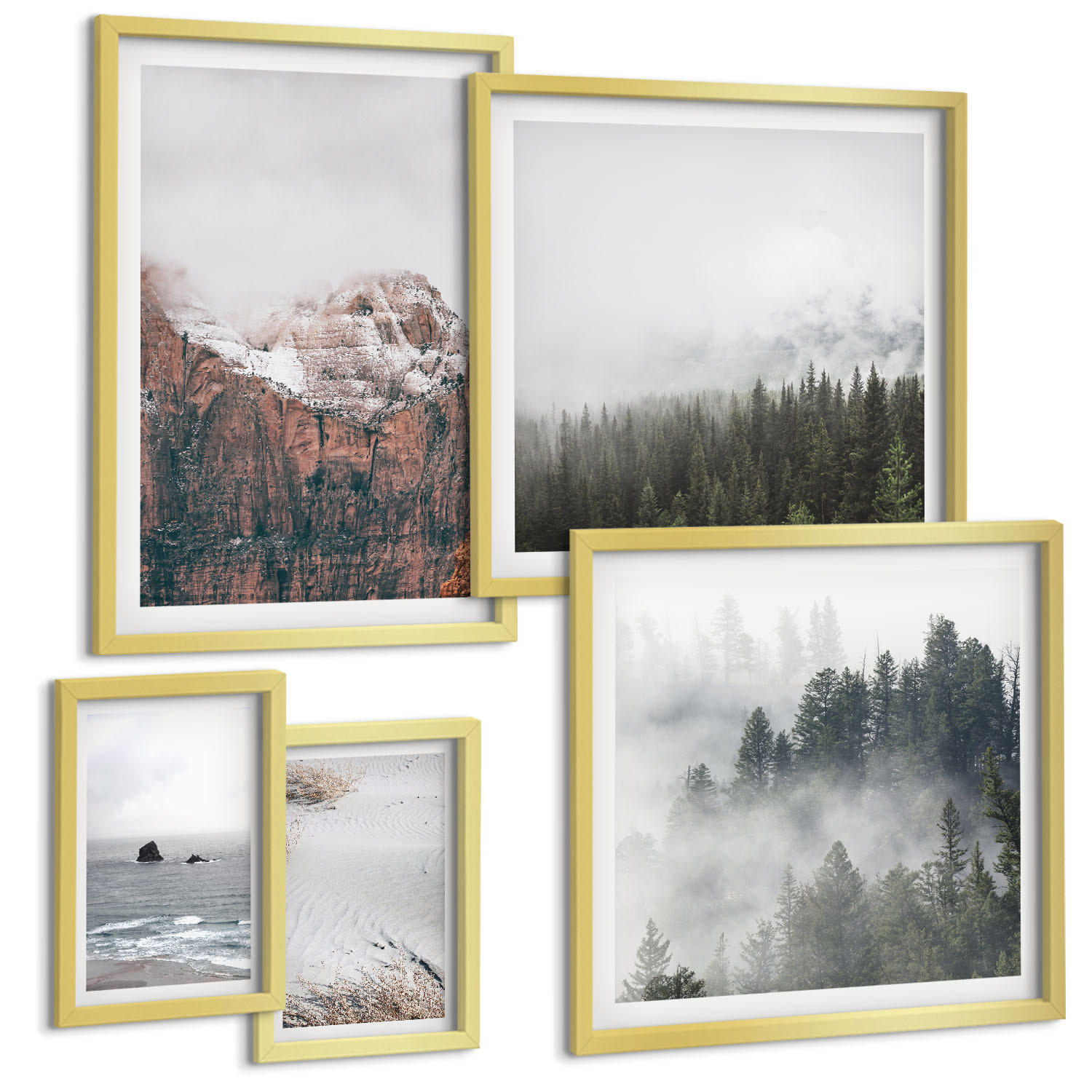 Tulup Bilder Gold 40x60 cm