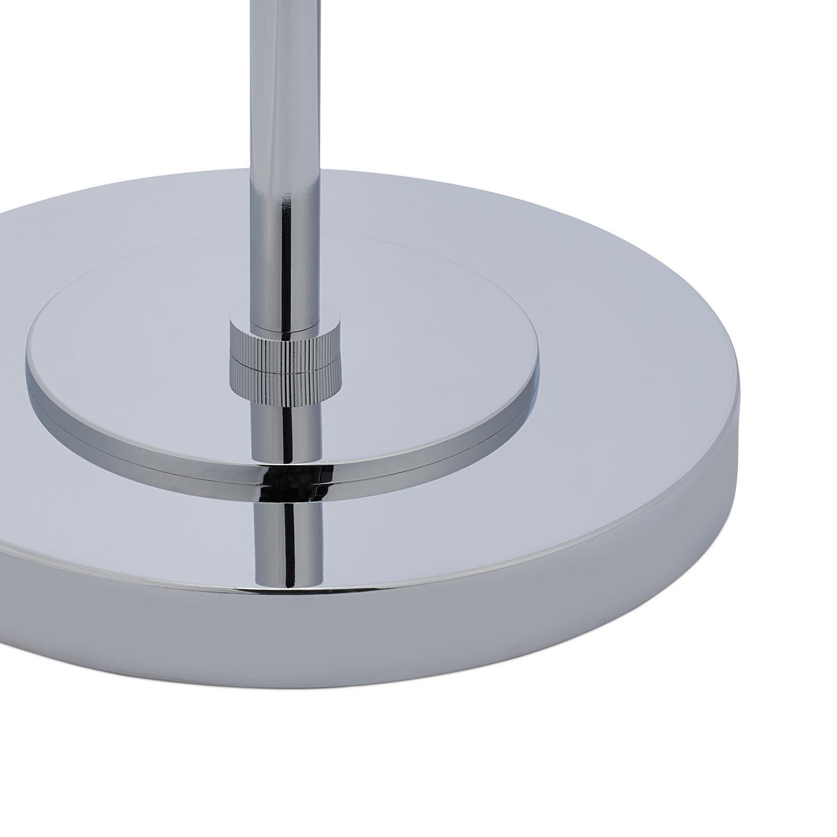 STEHLAMPE - Silberfarben, Glas/Metall (25/25/150cm) - Relaxdays