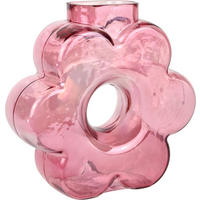 BLÜTENVASE Daisy Glas rosa - Rosa, Glas (19.5cm) - FURNARO