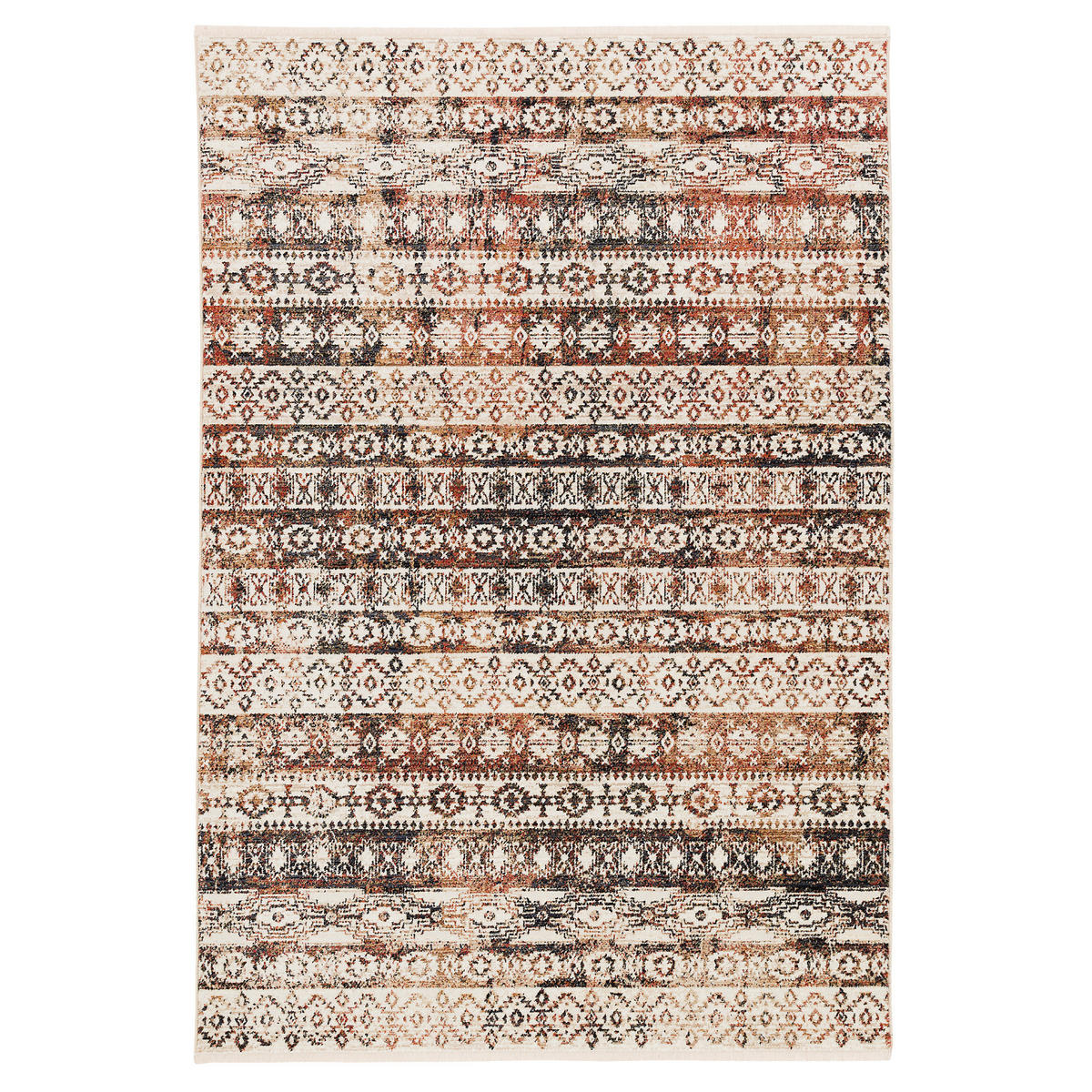 DESIGNER TEPPICH NIA VINTAGE STRIPES - Multicolor, Textil (80/150cm) - Pergamon