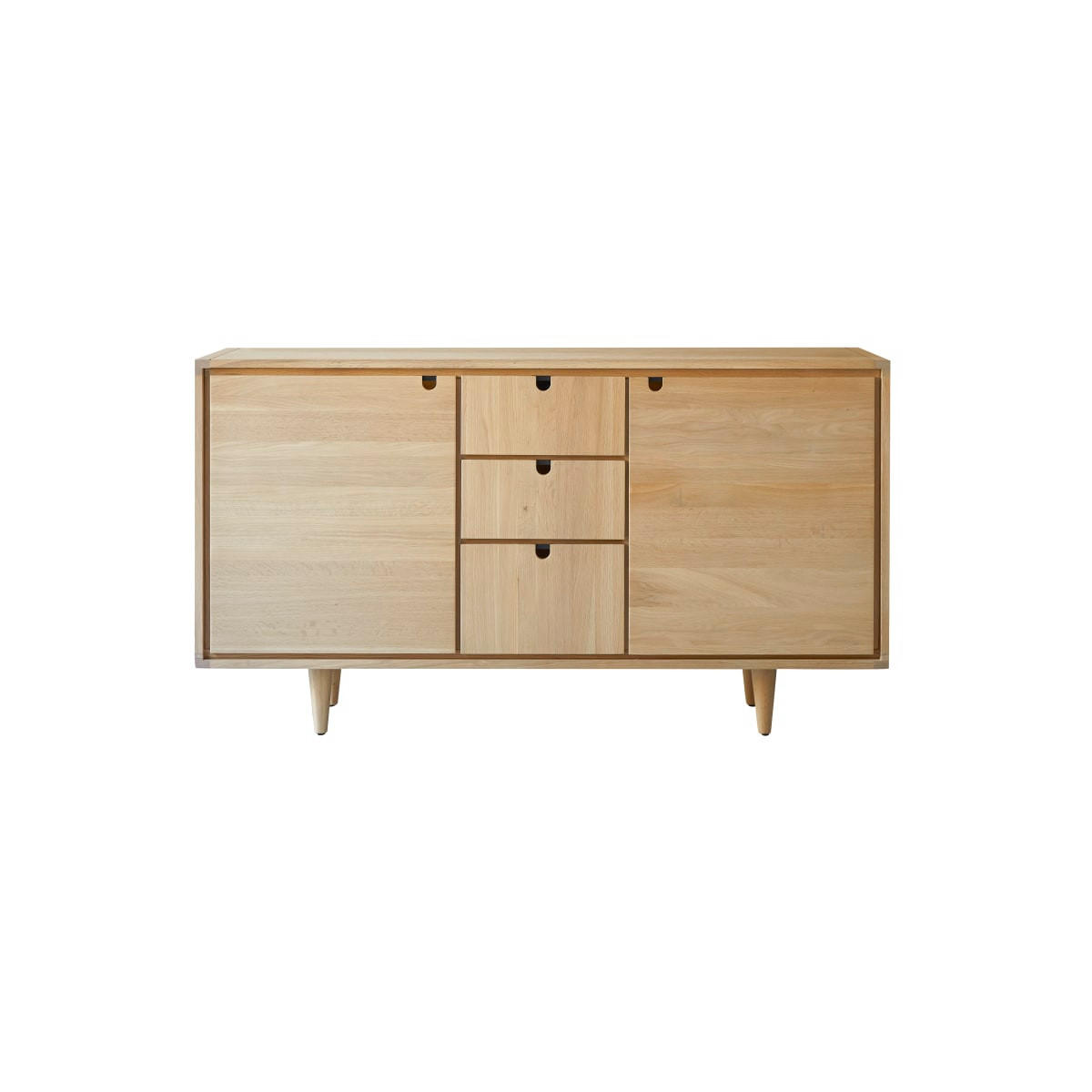 WASCHTISCHUNTERSCHRANK Jonàk Natur aus Eiche - Naturfarben, Holz (145/80/50cm) - Tikamoon