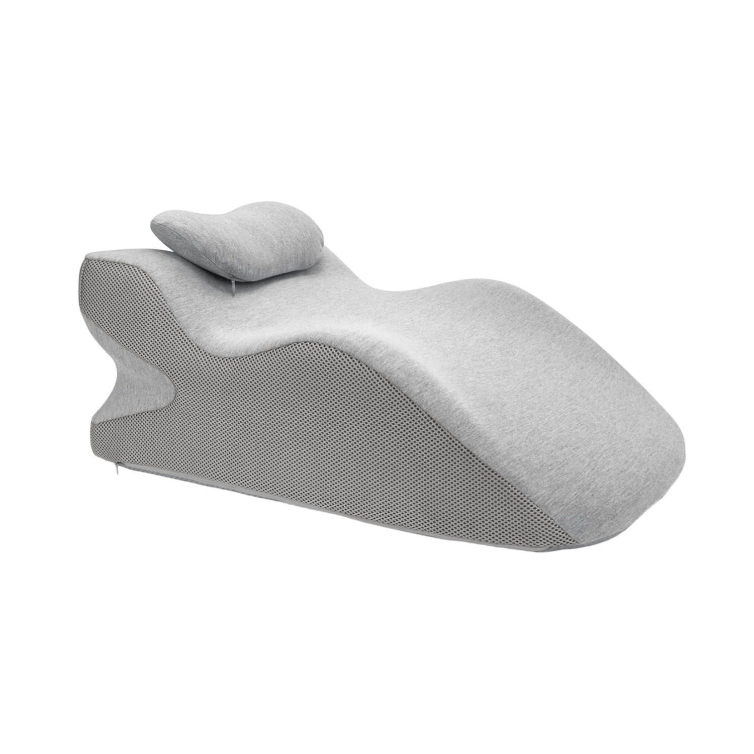 KOPFKISSEN Einschlafhilfe grau - Grau, Textil (24/60cm) - Vercart
