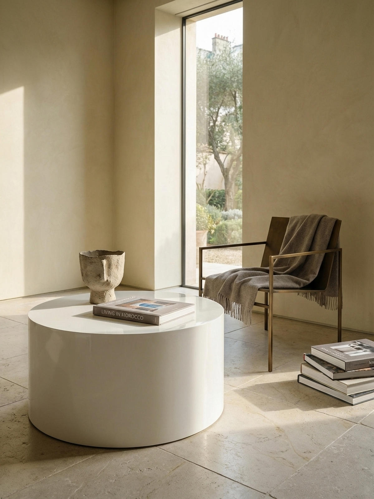 COUCHTISCH rund in Weiß Hochglanz, 60x60x30 cm, Modernes Design - Weiß, Holzwerkstoff (60/60/30cm) - KADIMA DESIGN