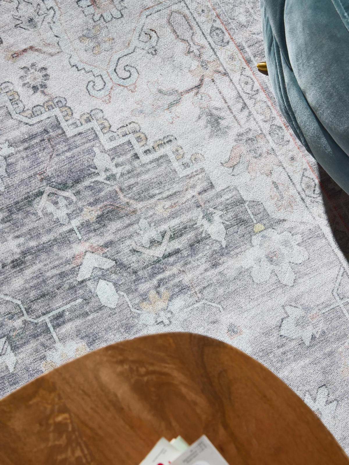 VINTAGE-TEPPICH Miray waschbar 200/300 cm - Grau, Kunststoff (200/300cm) - benuta Nest