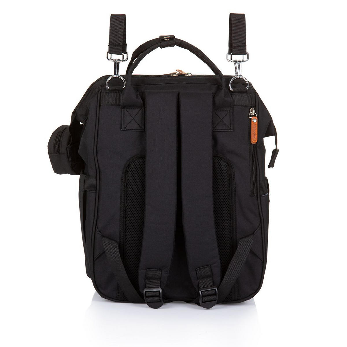 WICKELTASCHE CHRAB024 schwarz Rucksack, Schnullertasche, Thermo-Innentaschen, Kinderwagenbefestigung - Schwarz, Textil (35/44/20cm) - Chipolino