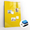 MAGNETTAFEL 60x90 Gelb schwarzer Marker - Gelb, Glas (60/0.4/90cm) - TULUP