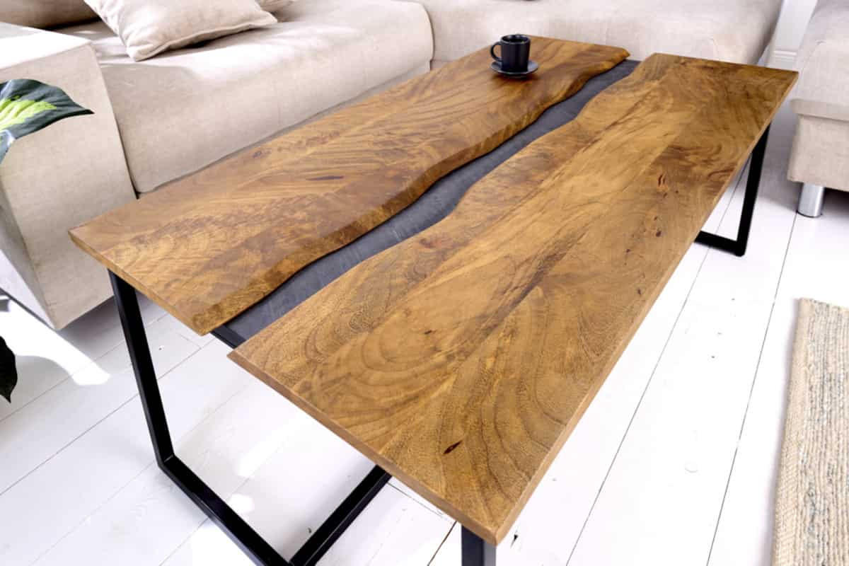 COUCHTISCH AMAZONAS Mango rechteckig Natur 110cm - Braun, Holz/Metall (60/110/40cm) - riess-ambiente
