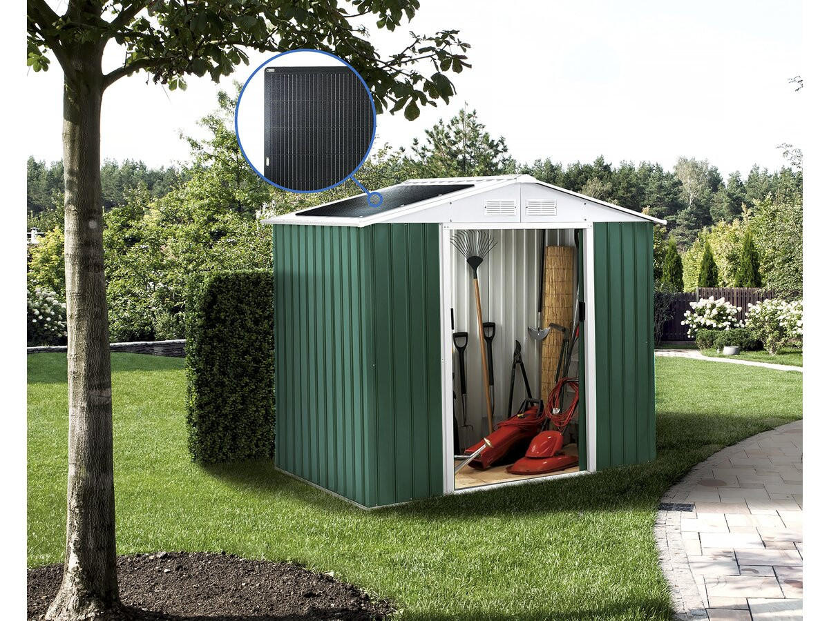 METALL-GARTENHAUS rosas Grün - Grün, Metall (81/203/181cm) - Habitat Garten