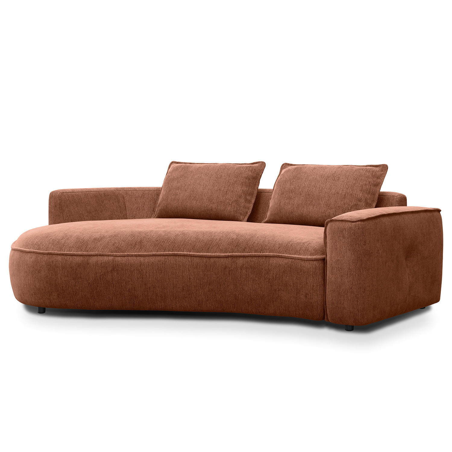 2,5-SITZER SOFA - Beige/Schwarz, Kunststoff/Textil (217/82/146cm) - home24