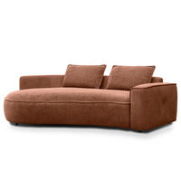 2,5-SITZER SOFA - Beige/Schwarz, Kunststoff/Textil (217/82/146cm) - home24
