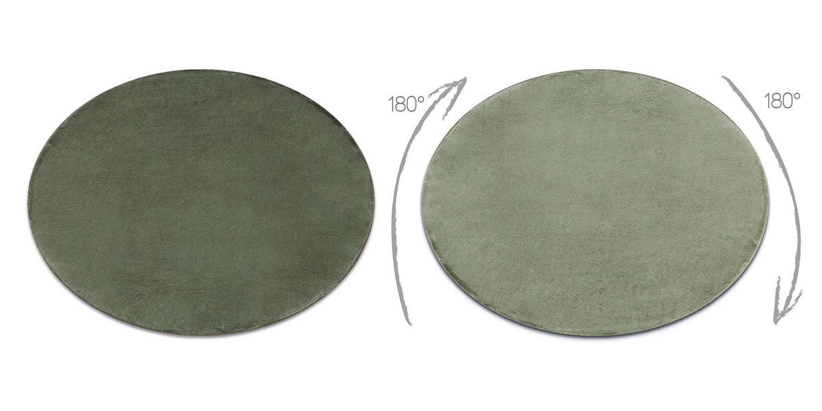 TEPPICH Posh 80 cm - Pastellgrün, Textil (80/80cm) - rugsX