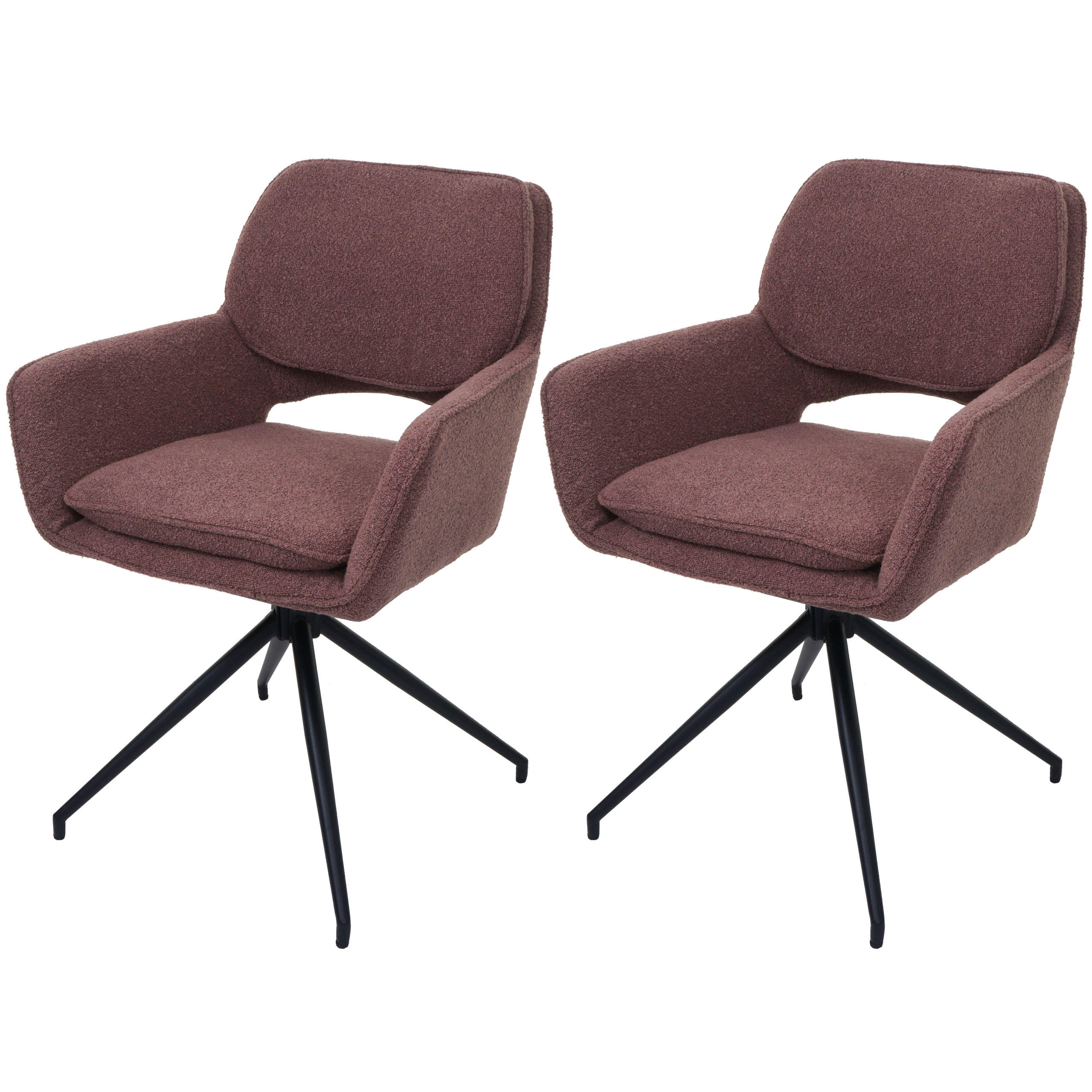 ESSZIMMERSTUHL Braun 2er-Set - Braun, Textil (57/86/61cm) - MCW