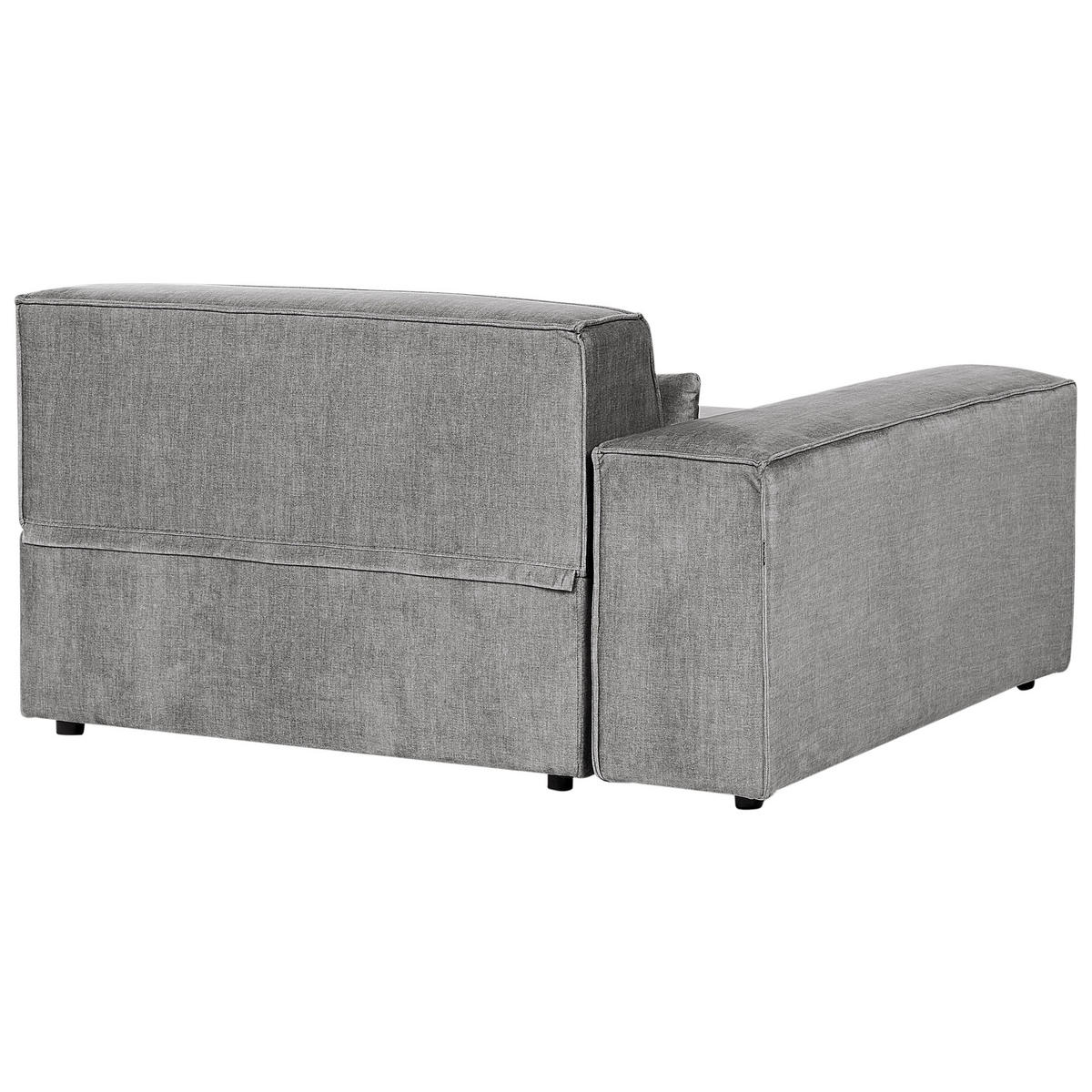 3-SITZER-MODULSOFA Grau Stoff Hellnar - Grau, Textil (364/70/126cm) - Beliani