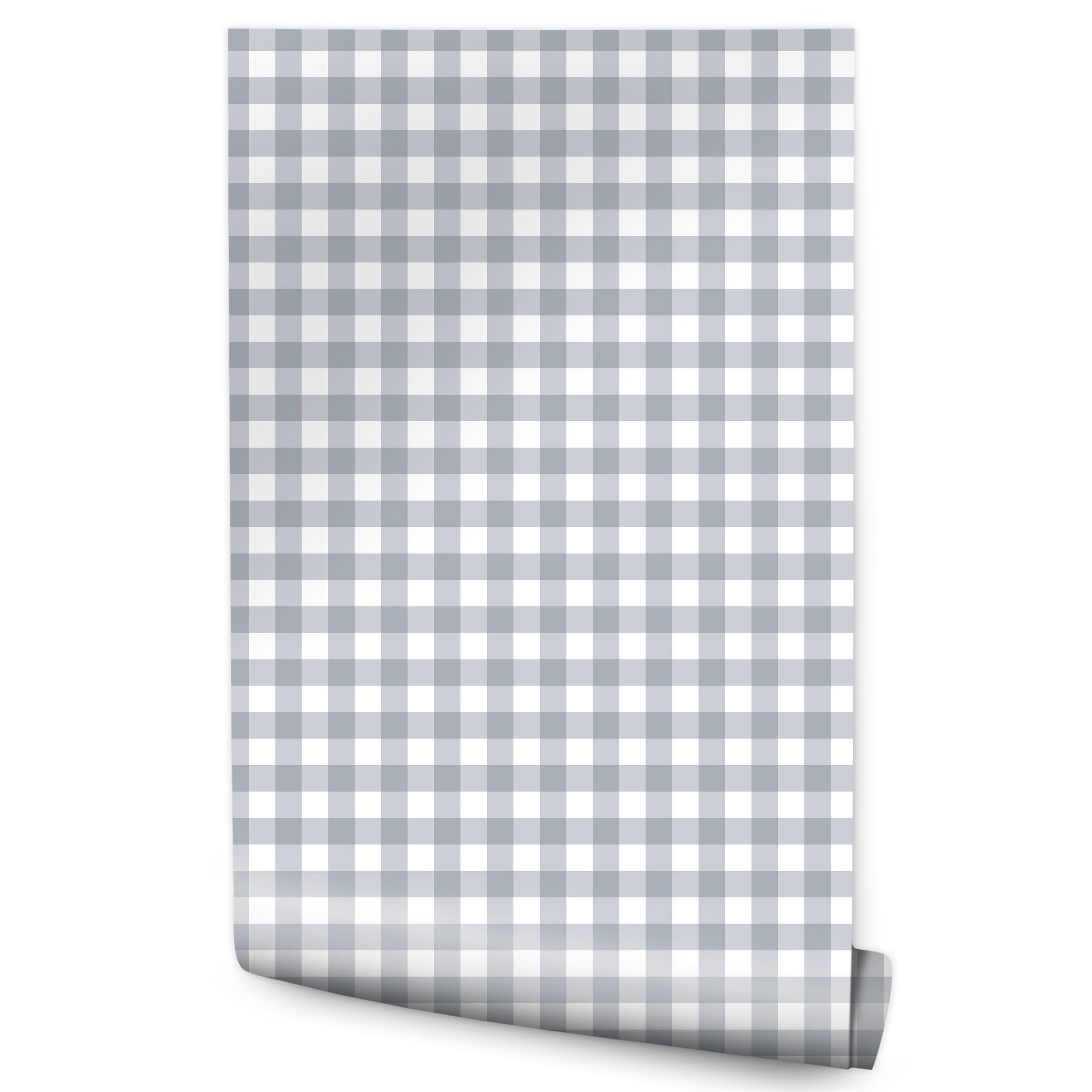 VLIESTAPETE Minimalistisches Karomuster – Grau, Weiß – 50x1000 cm - Weiß/Grau, Papier (50/1000cm) - Muralo
