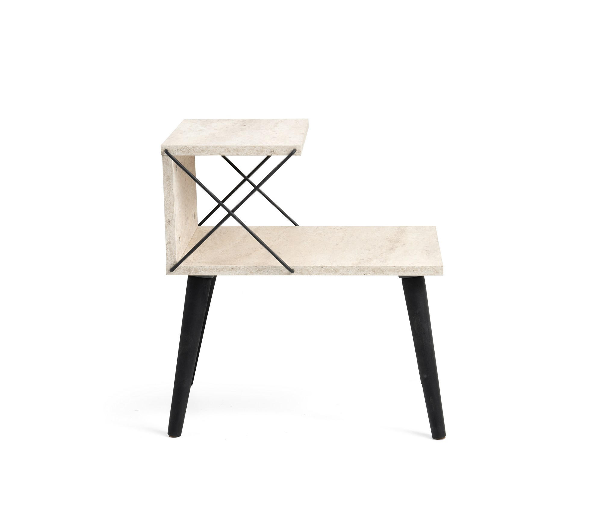 NACHTTISCH cross beige - Beige, Holz (40/55/50cm) - Habitat Garten