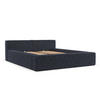 POLSTERBETT Casto mit Stauraum 140/200 cm Dunkelblau im Blur Stoff - Schwarz/Naturfarben, Holz/Holzwerkstoff (140/200cm) - AltaBeds