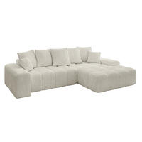 ECKSOFA Ottomane Rechts ENSI-L - 267x164x88 cm Ecru - Ecru, Holzwerkstoff/Kunststoff (164/267cm) - ALTDECOR