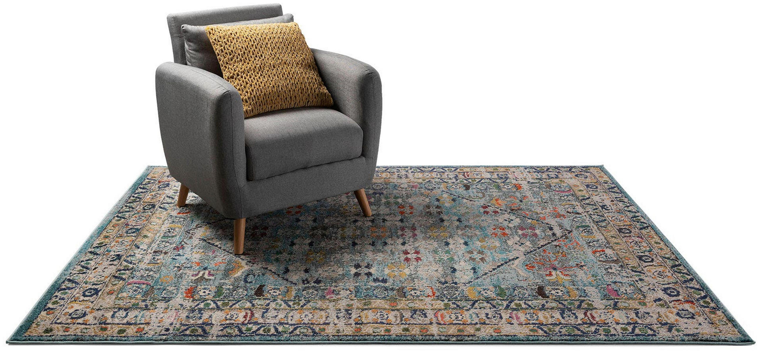 TEPPICH Casa Blau 300x400 cm - Blau, Textil (300/400cm) - benuta Nest