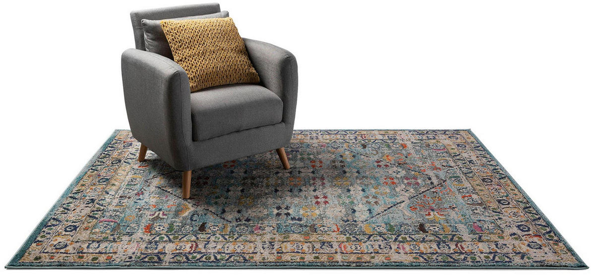 TEPPICH Casa Blau 300x400 cm - Blau, Textil (300/400cm) - benuta Nest