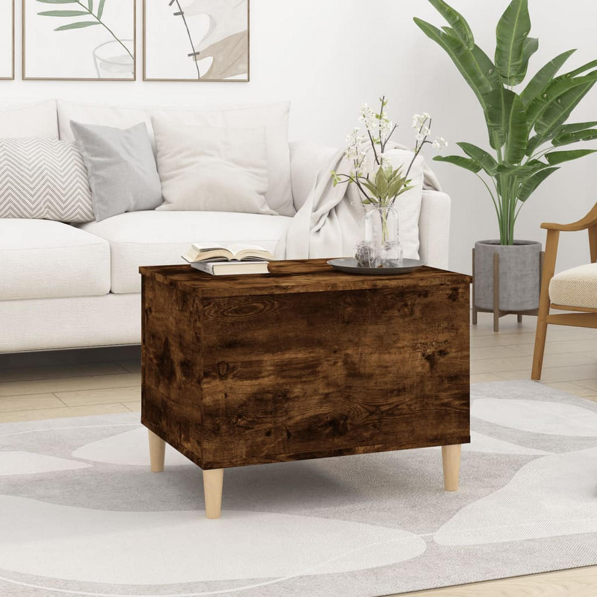 COUCHTISCH Räuchereiche 60x44,5x45 cm Holzwerkstoff - Braun, Holzwerkstoff (60/44.5/45cm) - furnicato