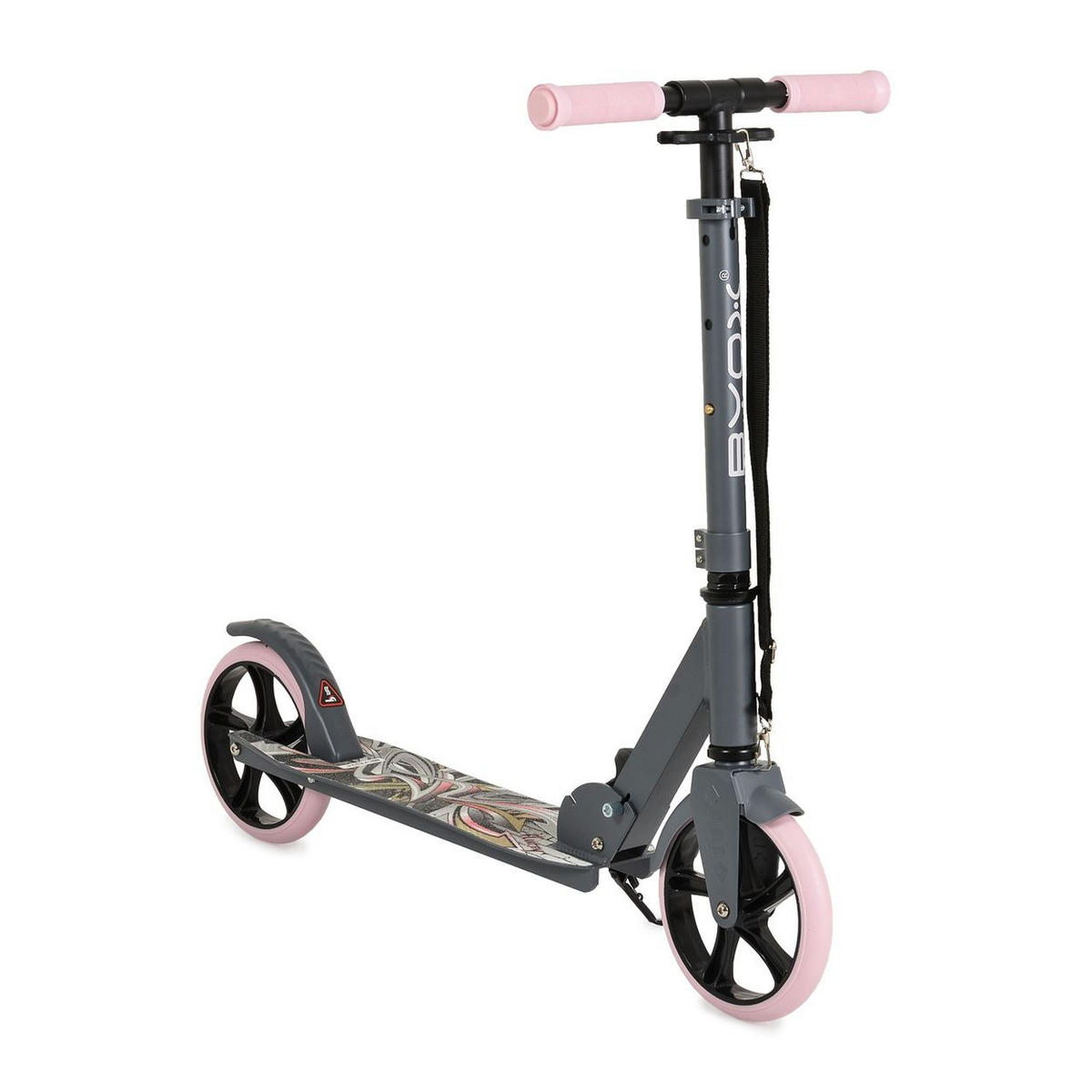KINDERROLLER Flurry rosa klappbar, Seitenständer, höhenverstellbar, PU-Räder - Rosa, Metall (85/14/93cm)