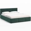 POLSTERBETT 160×200 mit Bettkasten und Lattenrost Nela HLR-57 Flaschengrün Velours - Dunkelgrün, Holz/Textil (160/200cm) - Jana