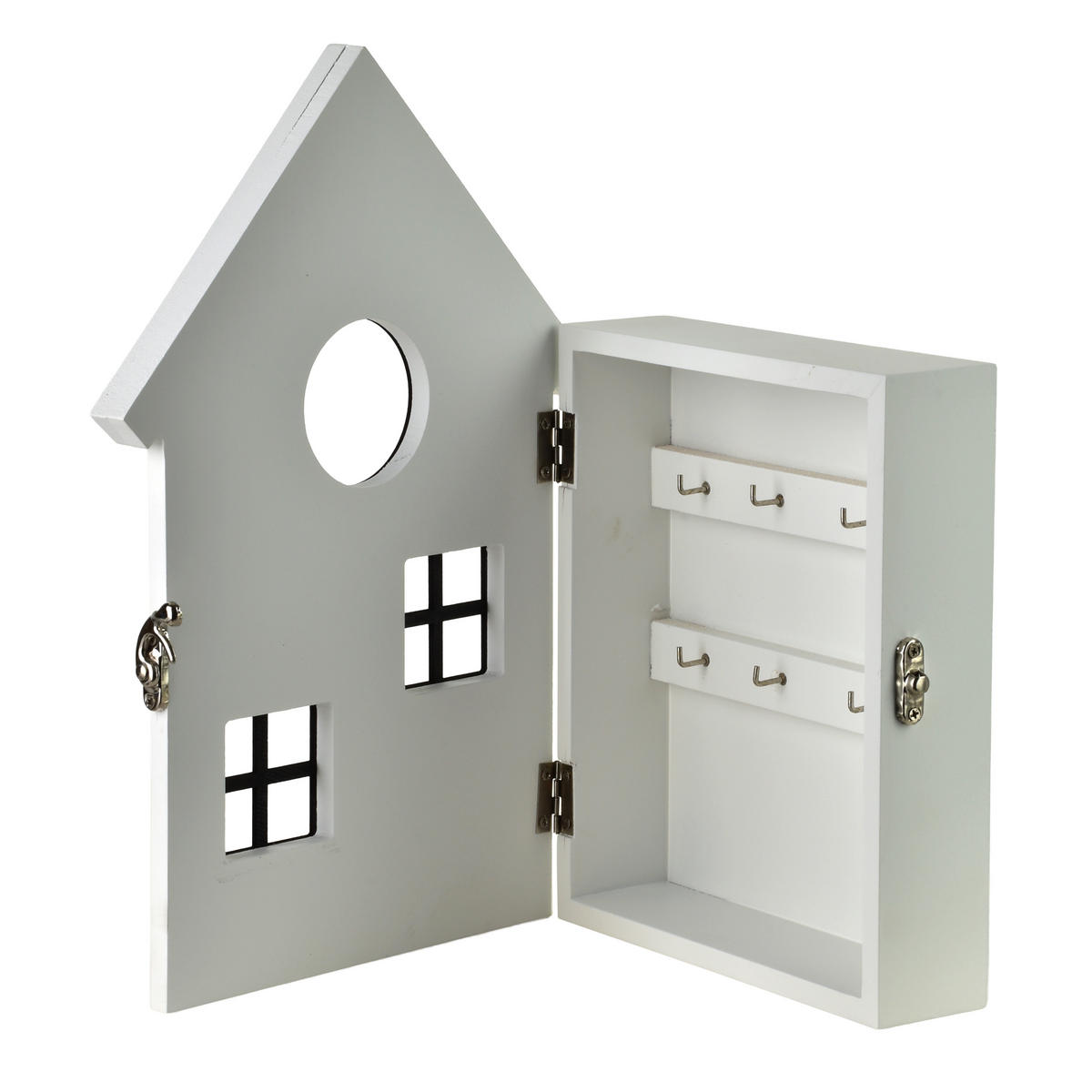 SCHLÜSSELKASTEN Stacy Weiß 20/6/29.5 cm Holz - Weiß, Holz (20/29.5/6cm) - Mondex