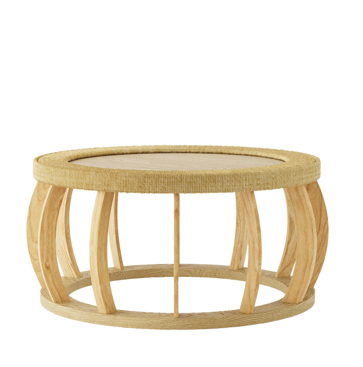 KLUBSKA miza iz masivnega lesa in MDF, 90/90/43 cm naravna - naravne barve, leseni material (90/90/43cm) - BEAOK