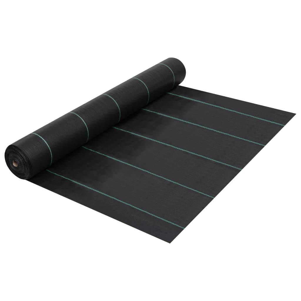 vidaXL Unkrautfolie Schwarz 100x10000 cm