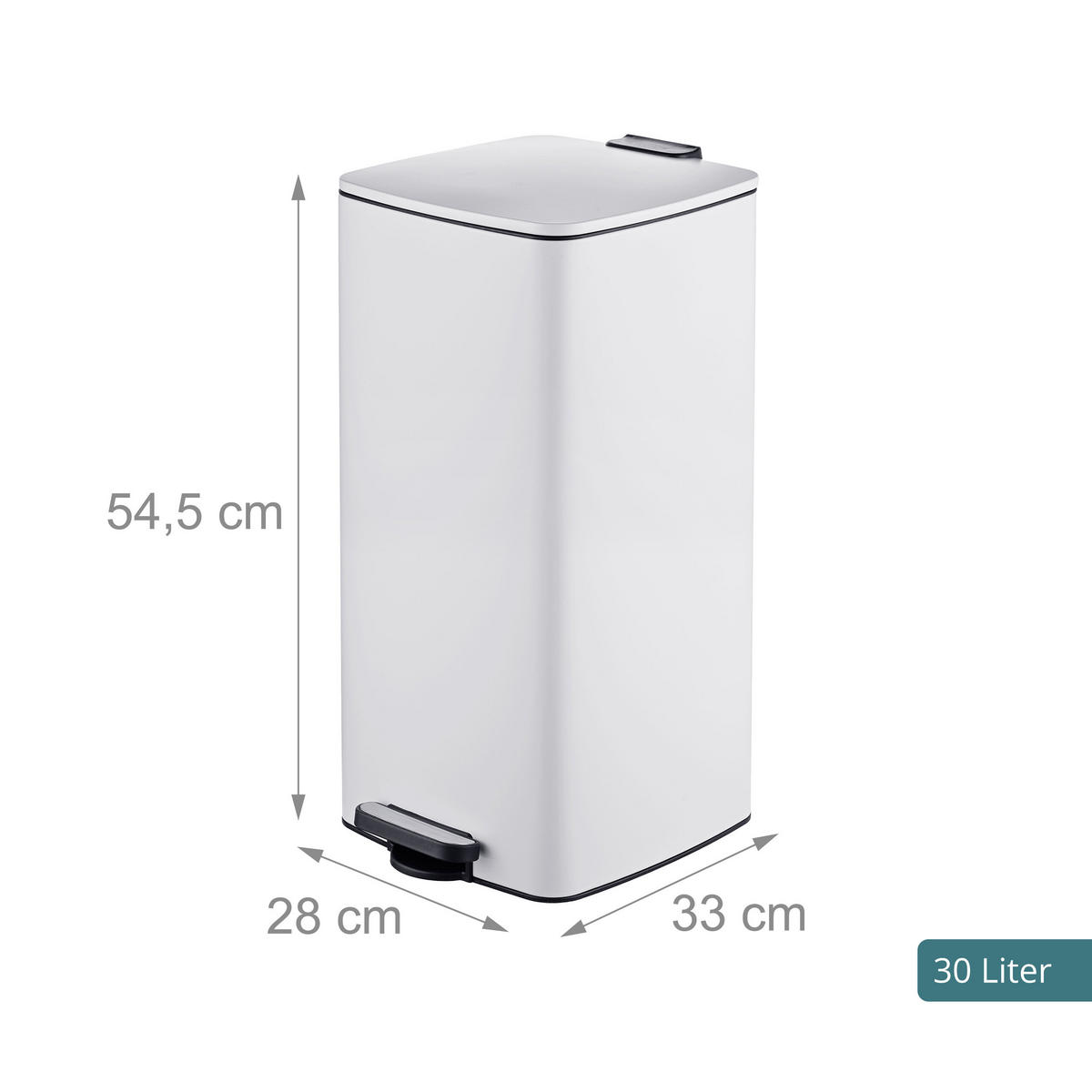 POPELNICE - bílá, kov/plast (28/54.5/33cm) - Relaxdays