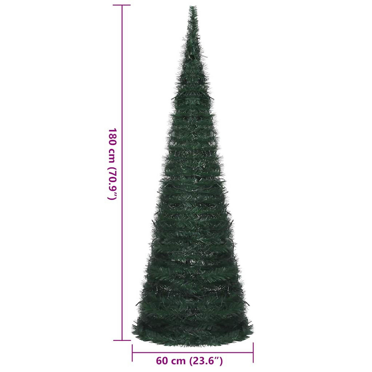 POP-UP-WEIHNACHTSBAUM Künstlicher Mit Beleuchtung Grün 180 Cm - Grün, Kunststoff (180cm) - vidaXL