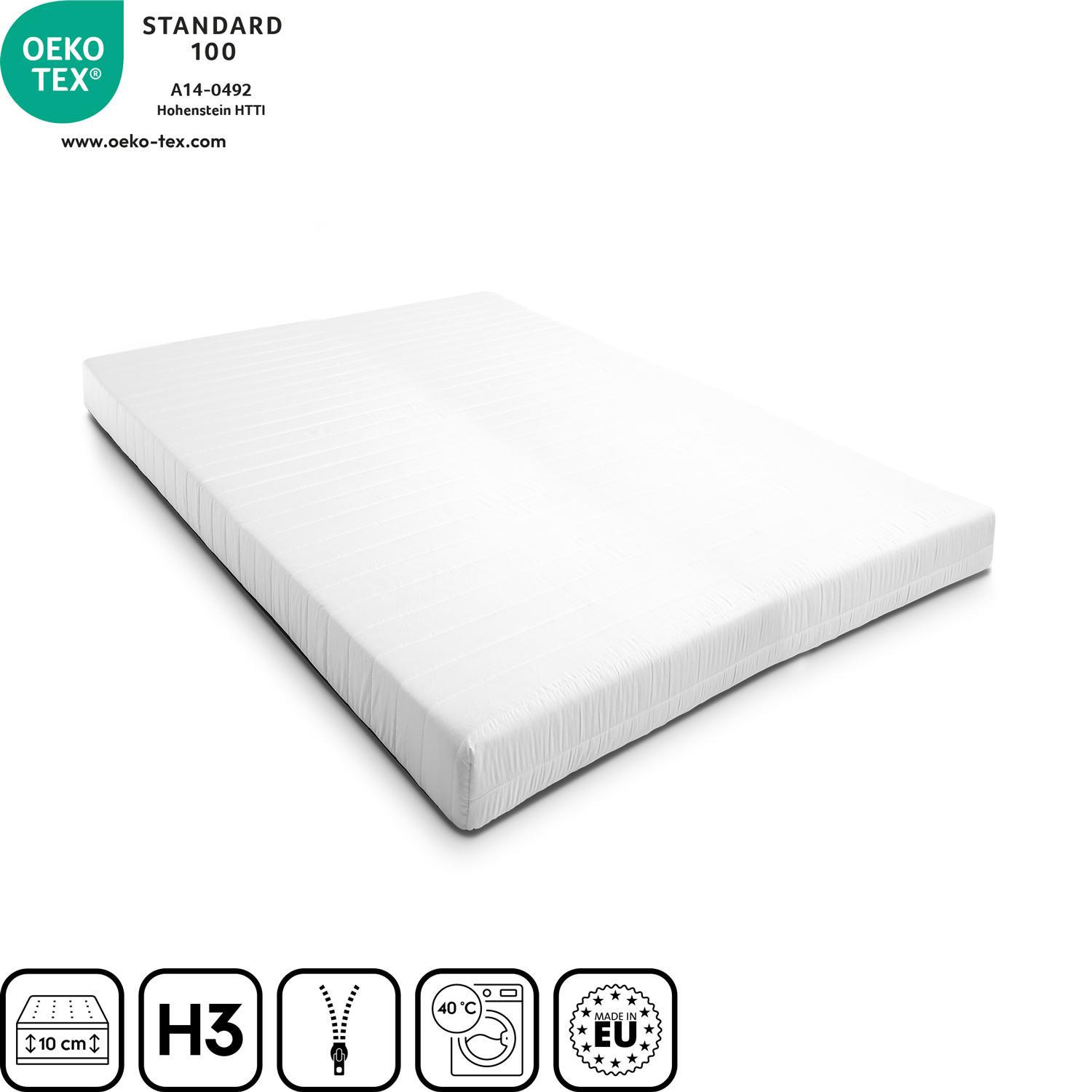 KOMFORTSCHAUMMATRATZE K10 120x200 cm - Weiß, Textil (120/200cm) - Matratzen Discount