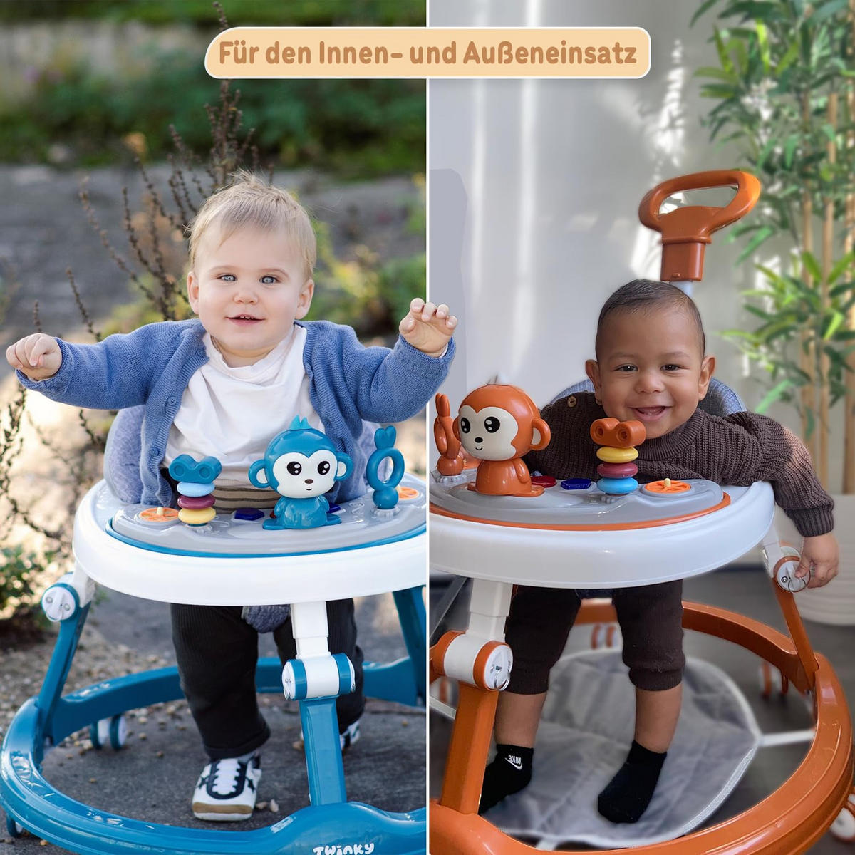 LAUFLERNWAGEN mit Spielset & Bodenmatte Rosa - Pink, Kunststoff (70/70cm) - Twinky