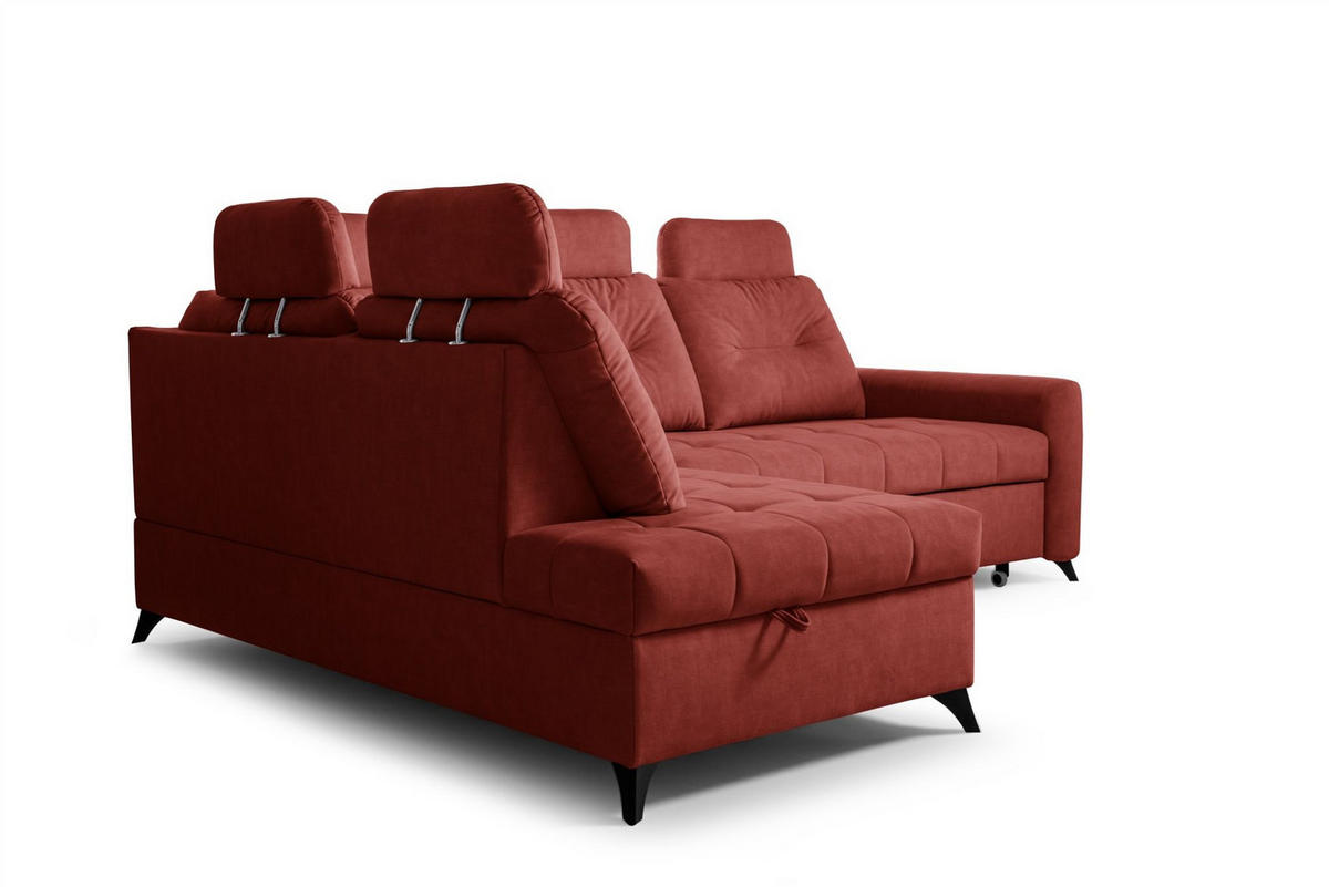 ECKSOFA Wendie - Rot, Holzwerkstoff/Textil (200/250cm) - Fun Möbel